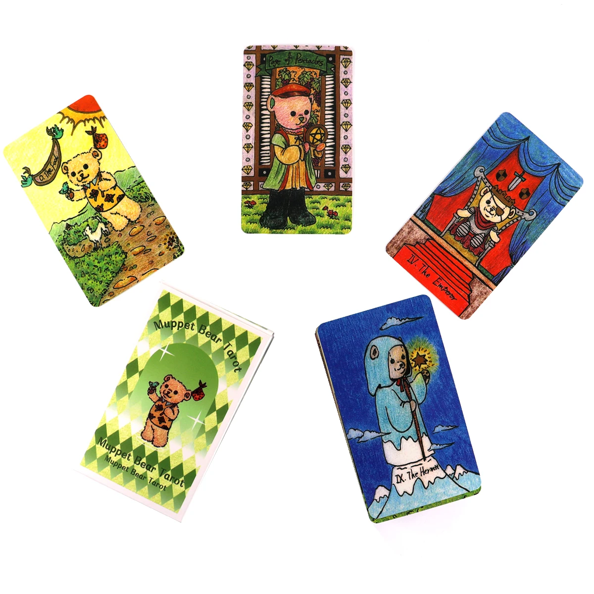 

Палуба Muppet Bear Tarot для начинающих настольная игра Мультиплеер семейвечерние игра Fortune Telling карты с PDF-руководством