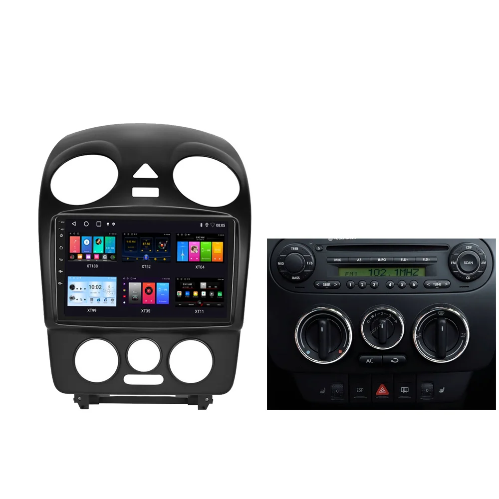 Автомобильное радио Android с беспроводным carplay GPS-навигацией FM PIP для VW New Beetle Cabriolet 1C1