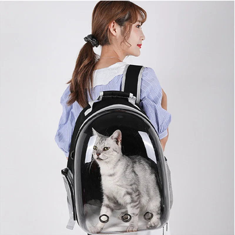 

Сумка-переноска для кошек, рюкзак для маленьких собак и кошек, Воздухопроницаемый дорожный вместительный клетка в виде капсулы, сумка для п...
