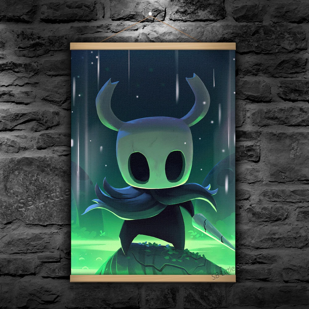 Hollow Knight Skull Video Game Canvas Painting Arcane Poster  Animation Tapestry Design Creativity Decoration