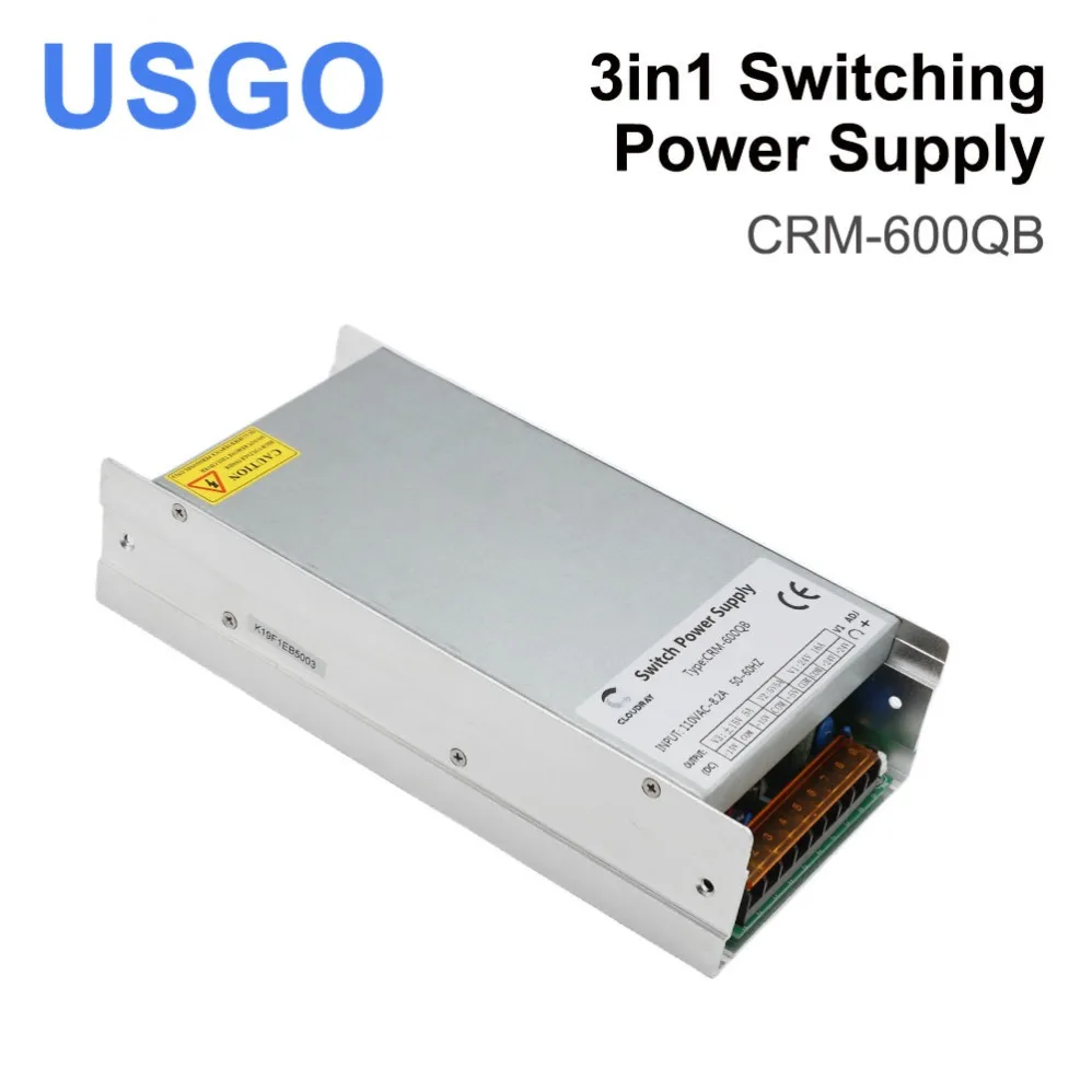 

USGO 3in1 импульсный источник питания CRM-600QB 5V 15V 24V 110V/220V 16.5A 5A