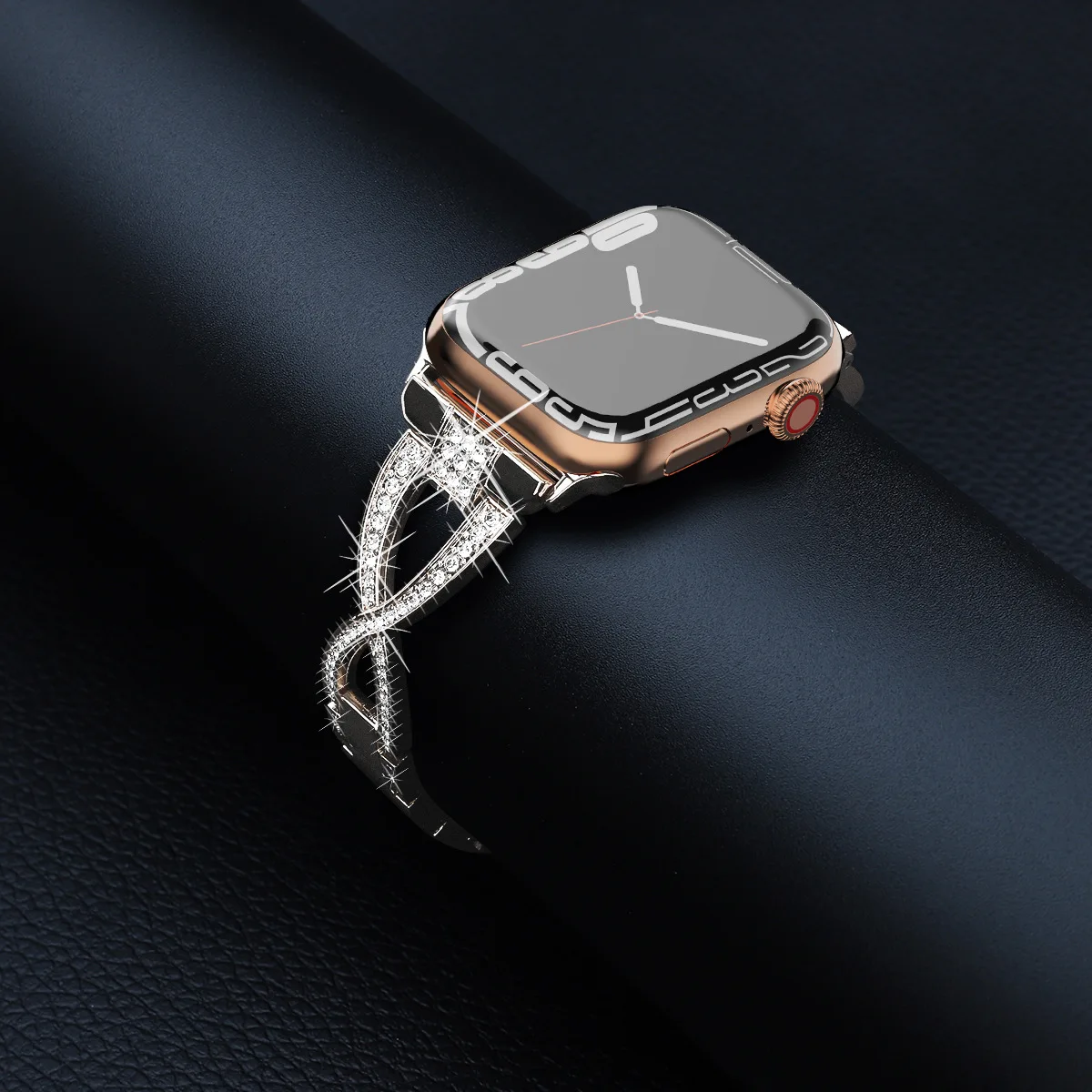 Luxury Diamond Women Strap for Apple Watch 8 Band Ultra 49mm 41mm 45mm 40mm 44mm Metal Bracelet iWatch Series 7 6 SE 5 4 3 Belt