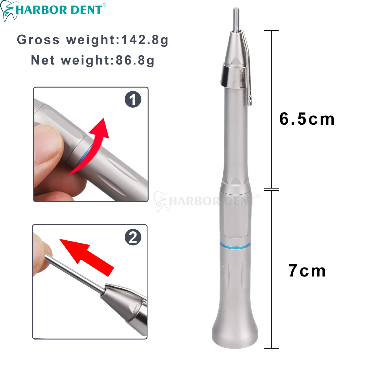 Стоматологический низкоскоростной наконечник 1:1 микрохирургическая