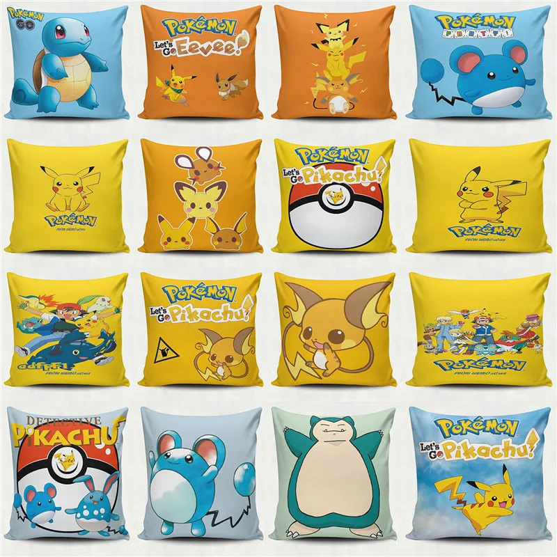 

Плюшевая наволочка TAKARA TOMY аниме серии Pokemon Kawaii мультфильм Пикачу чармандер 45 см x 45 см детский подарок