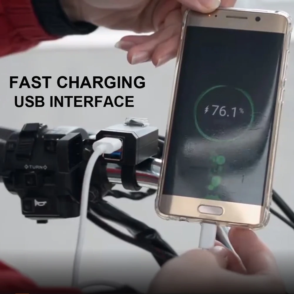 Универсальное мотоциклетное Зарядное устройство USB QC3.0 водонепроницаемое