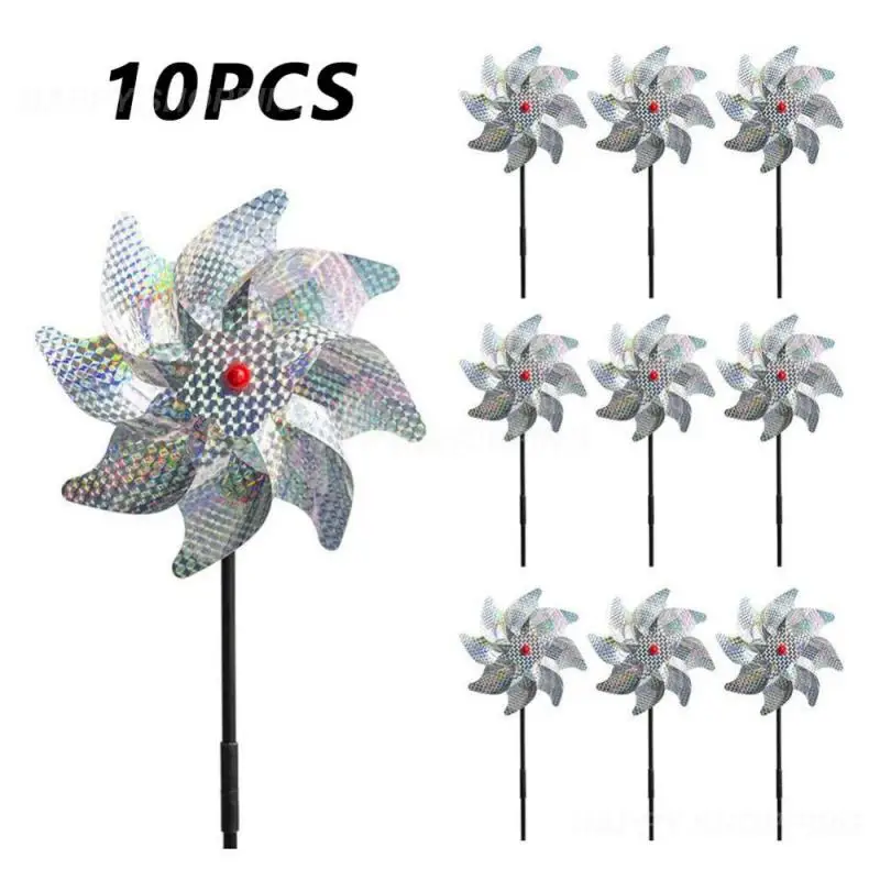 

Bird Repeller Pinwheels Reflective Sparkly Bird Deterrent Windmill Protect Garden Plant Flower Garden Lawn Decoration