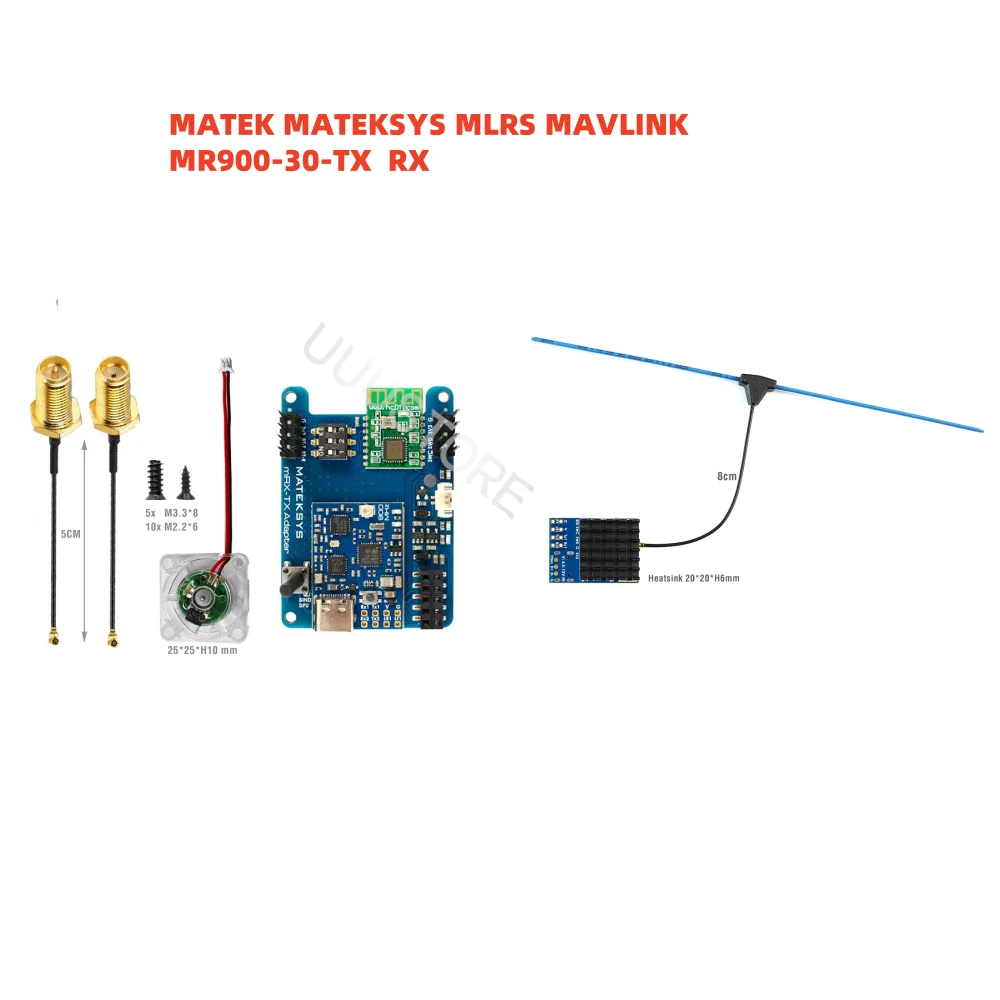 Новейший комплект модуля MATEK MLRS MAVLINK 900 МГц TX MR900-30-TX TCXO Встроенный контроллер
