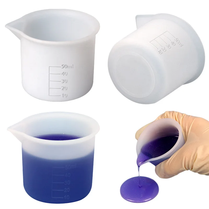 

DIY adhesive dropping epoxy resin mold material manufacturing 50ml measuring cup with scale silica gel measuring cup