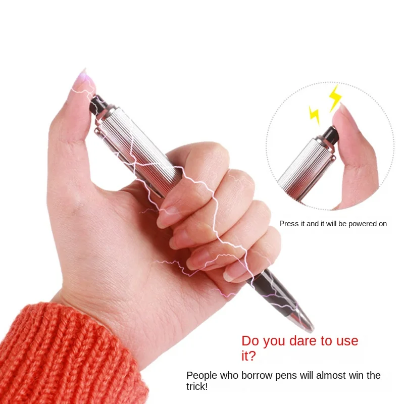 

New Prank Friends Classmates Electric Shock Pen Toys Practical Gadgets Prank Jokes Funny Pranks Novelty Toys School Office Toys