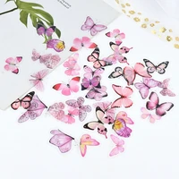 40pcs colorful butterfly stickers transparent decorative decals for diy phone waterbottle planner diary journal scrapbook decor