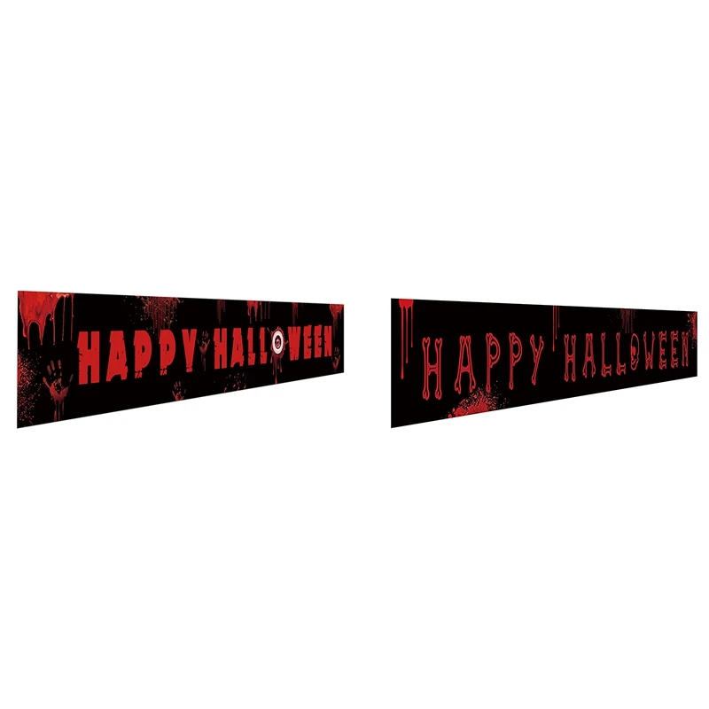 

Extra Large Happy Halloween Banner, Halloween Party Decor Supplies, Funny Halloween Terror Bloody Banner