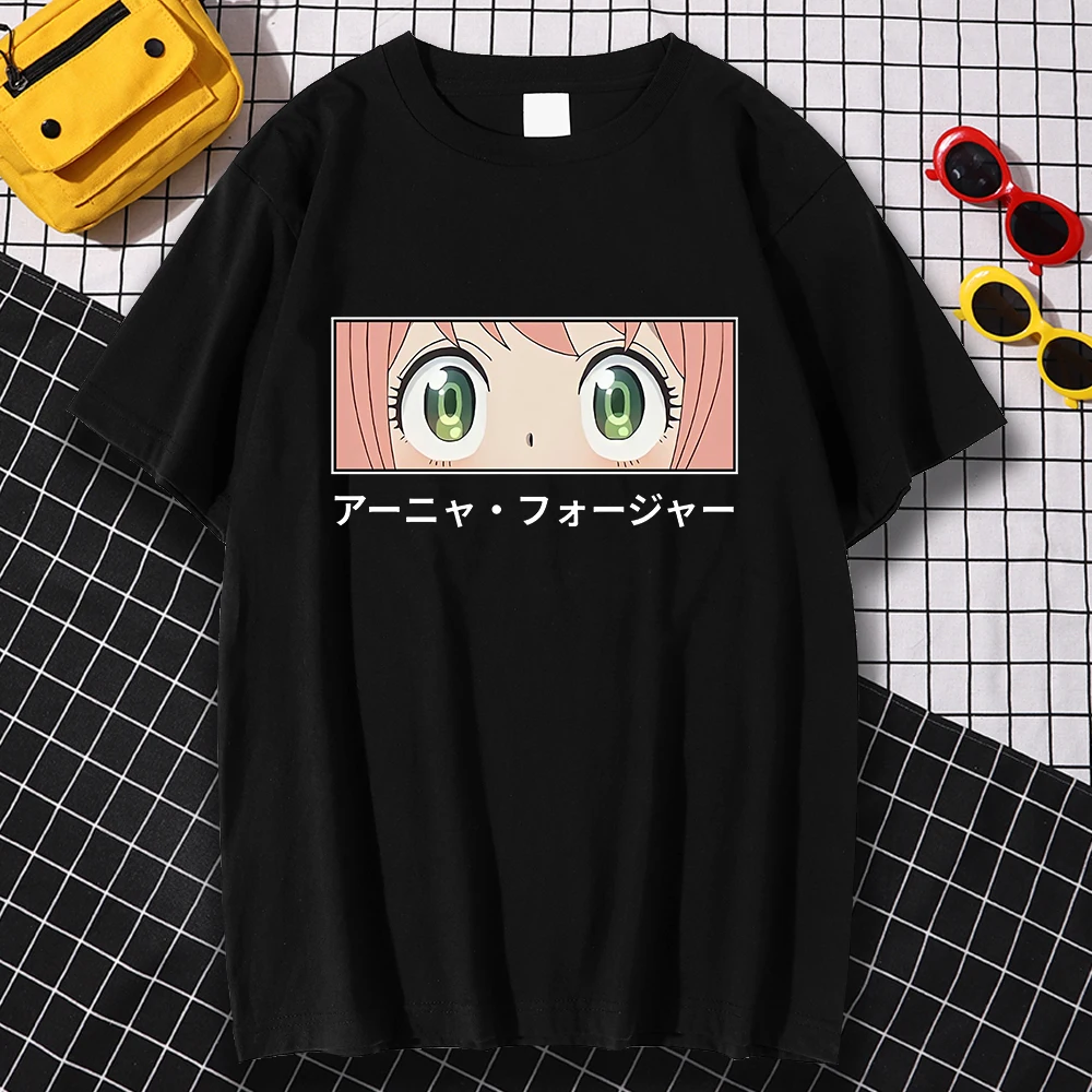 

Футболка мужская с коротким рукавом, дышащая уличная спортивная рубашка с принтом подделки семьи шпиона X, летняя одежда в стиле Харадзюку