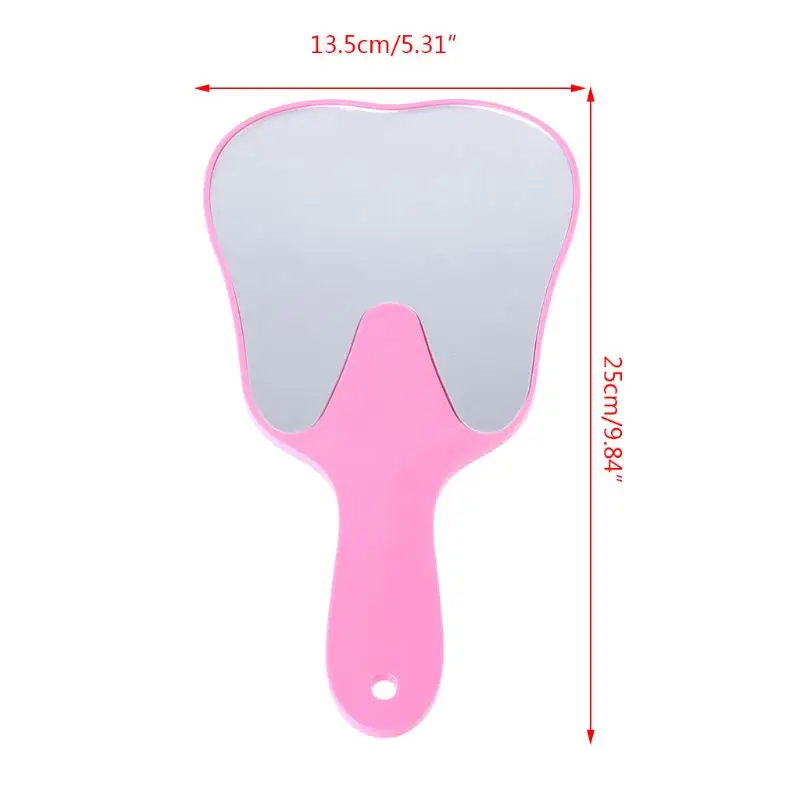 Небьющееся ручное зеркало для пациента 1 шт. абс + ПВХ стекло 14 х13 см милая