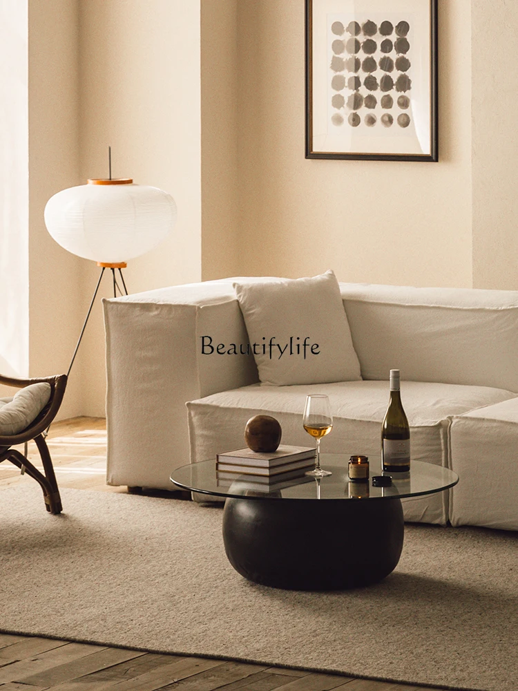 Кофейный столик в стиле Miji украшение для гостиной круглая черная декорация