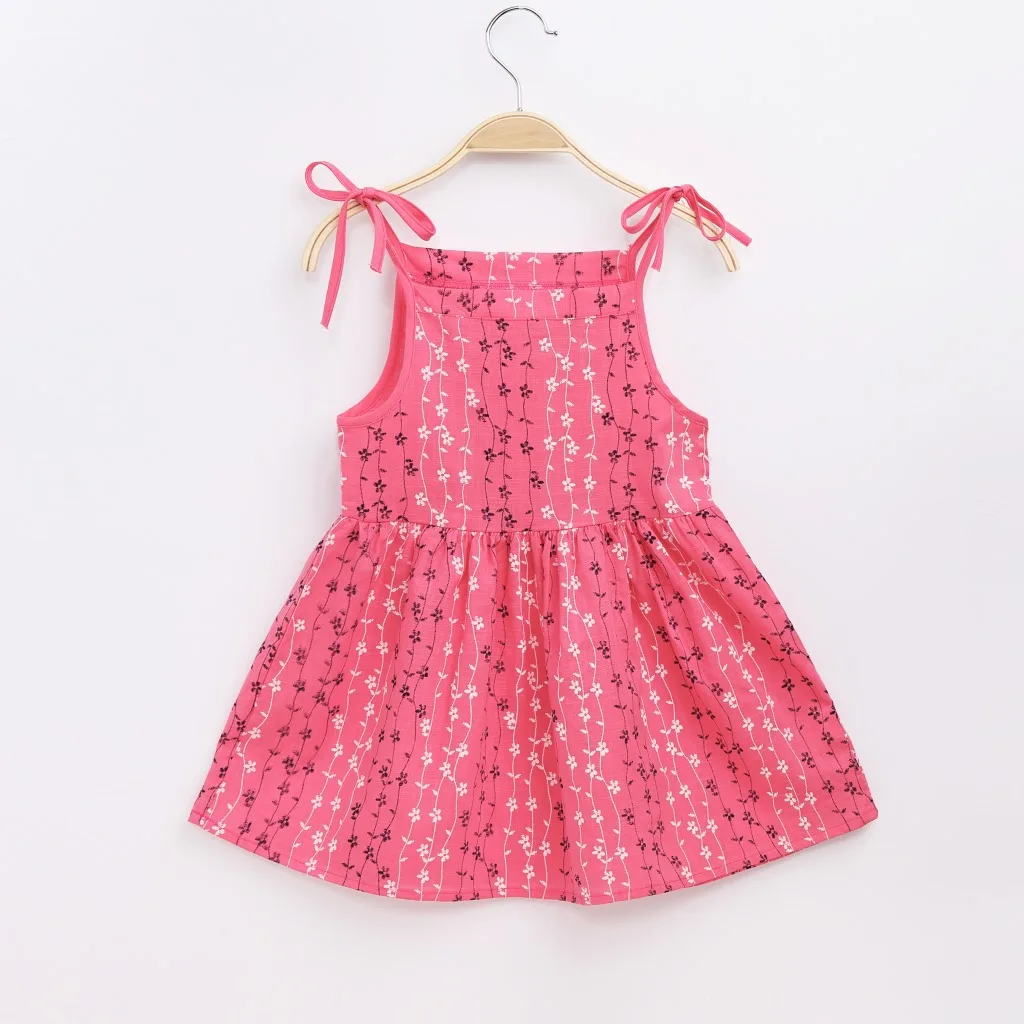 2022 New Girls Sleeveless Cute Dress Children's Short Skirt Princess Dress Baby Pink Halter Child Dress