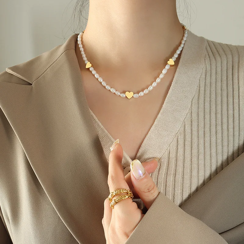 

Новинка 2023, винтажное ожерелье из натурального пресноводного жемчуга в стиле барокко для женщин, ожерелье-чокер, Изящные Ювелирные изделия