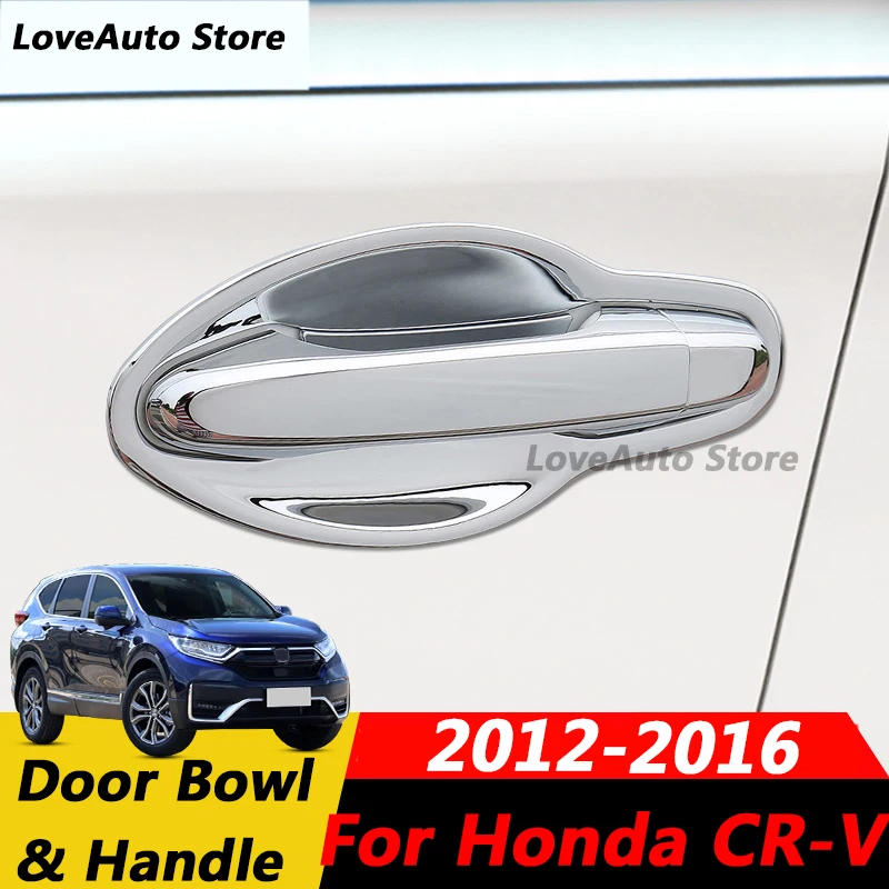 

For Honda CRV CR-V 2016 2015 2014 Car Door Handle Protective Bowl Cover Door Handle Outer Bowl Stainless Steel Cover 2013 2012