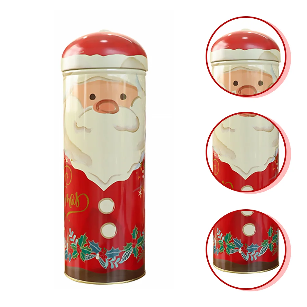 

Christmas Tin Box Tinplate Jars Candy Biscuit Cans Tins with Lids Snack Elder Wedding Favors