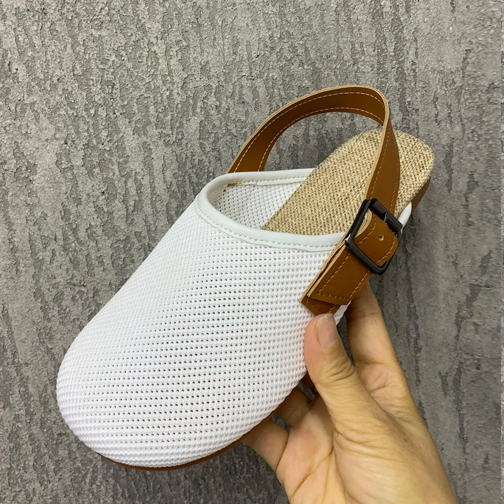 Luxury Slippers Women Fashion Women'S Sandals Breathable Upper Adjustable Rear Strap Summer Non-Slip Flat Sandals