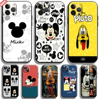 cute mickey minnie mouse for apple iphone 13 12 11 pro max 12 13 mini x xr xs max se 6 6s 7 8 plus phone case soft black