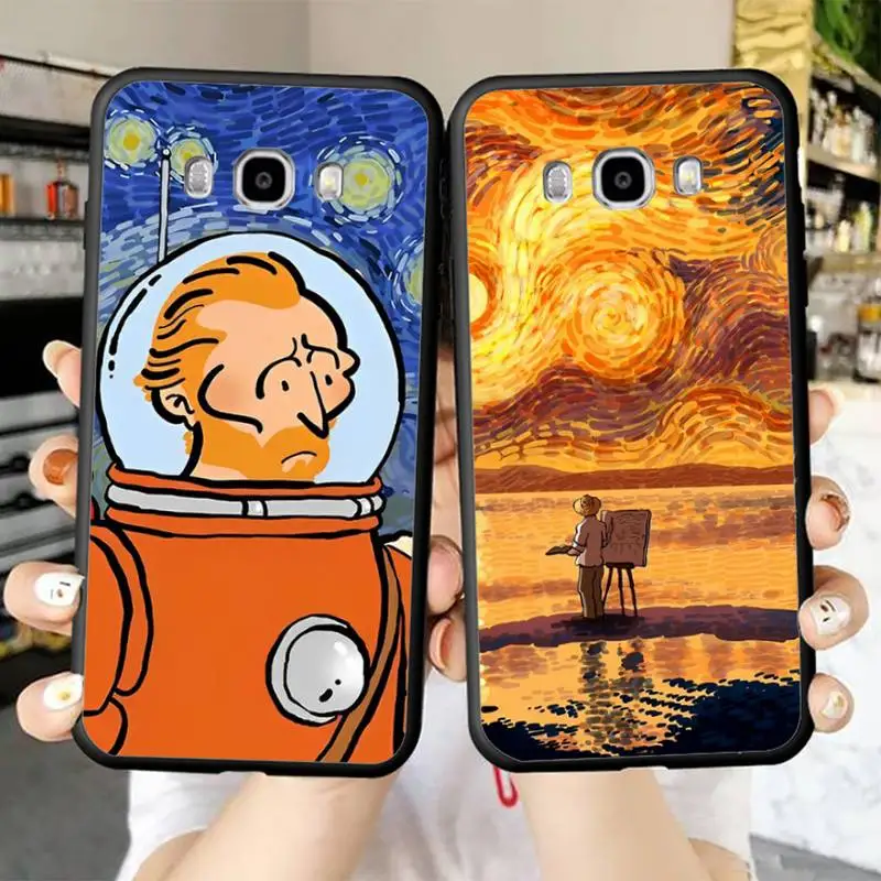 

Van Gogh Starry Sky Art Phone Case For Samsung Galaxy J4 plus J6 J5 J72016 J7prime cover for J7Core J6plus