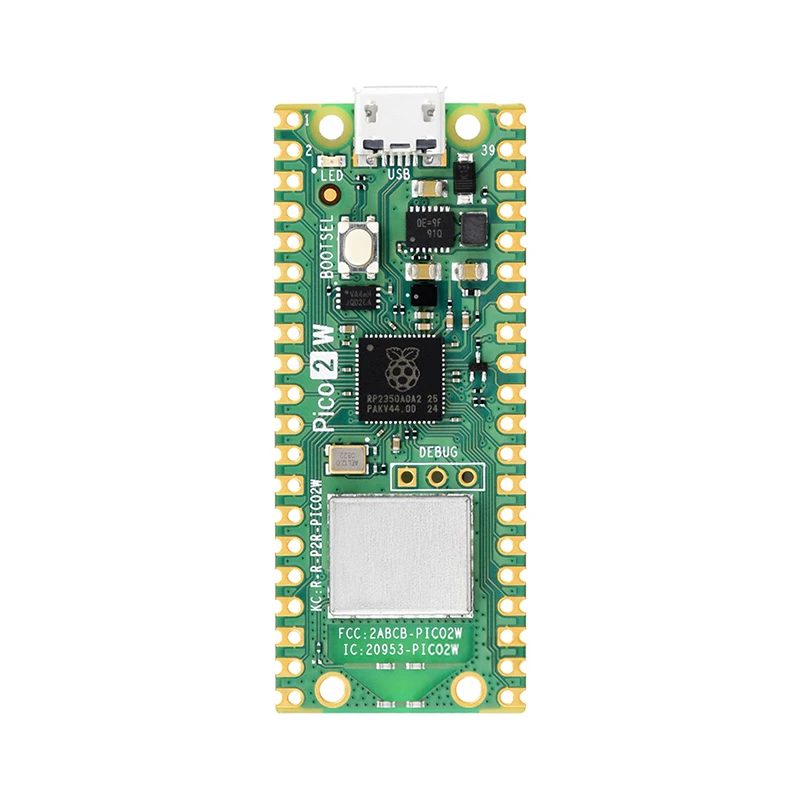Чип микроконтроллера Raspberry Pi Pico 2 Вт RP2350 двухъядерный кронштейн Cortex-M33 и Hazard3 RISC-V