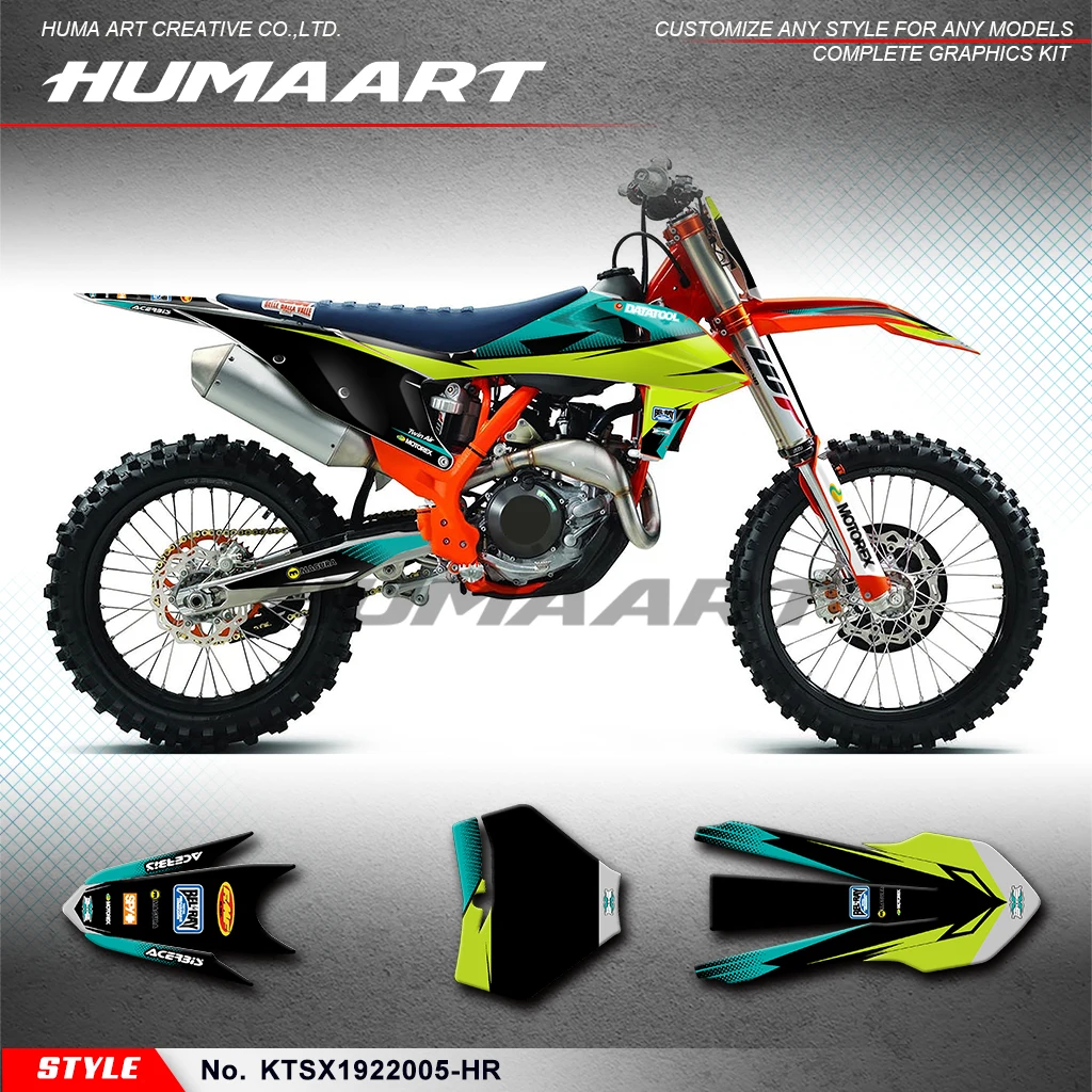 Наклейка HUMAART Graphics Kit для KTM 125 150 250 350 450 SX XC EXC XCW 19 20 21 22 23 Restyled KTSX 1922005 -HR