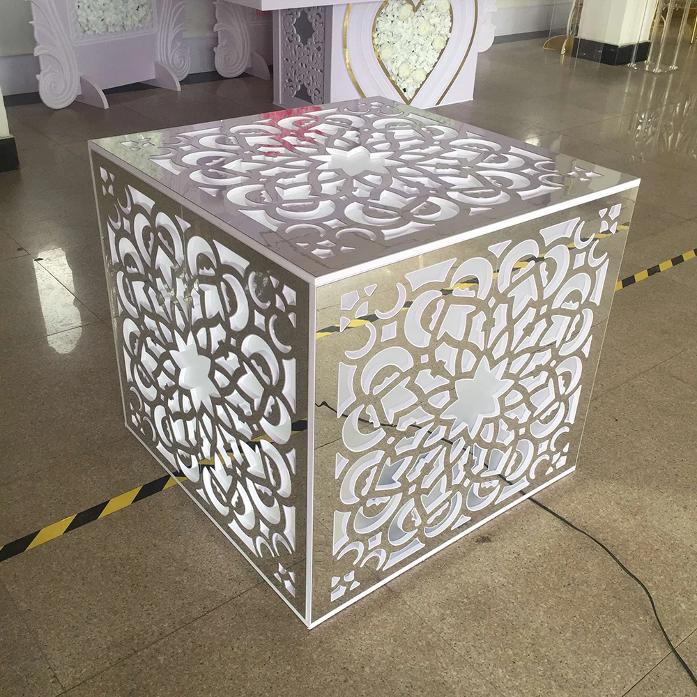 Скидка квадратный серебряный стол для торта столы свадебной вечеринки банкета