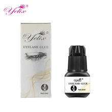 Yelix eyelash extension glue 0.5-1 Sec Fast Dry individual lashes glue sensitive eye Black/Clear eyelash glue lash extension