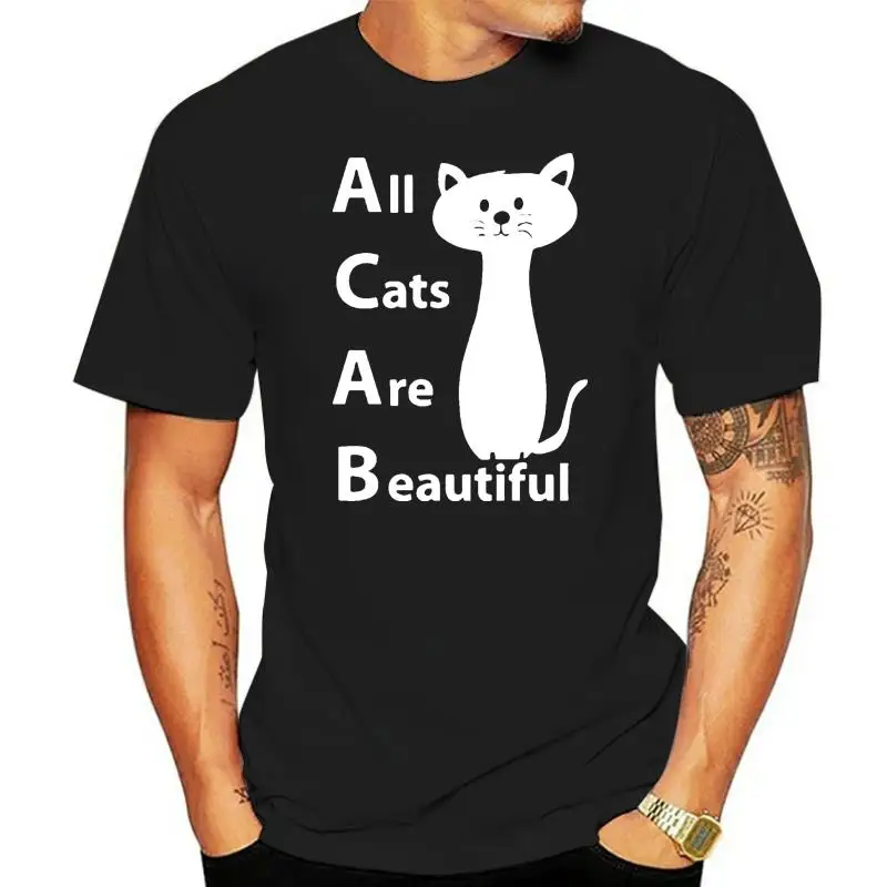 

New Arrival Acab 1312 All Cats Are Beautiful Men Tshirt Woman Round Neck Comical Mens Tee Shirt Short-Sleeve Gents Hiphop