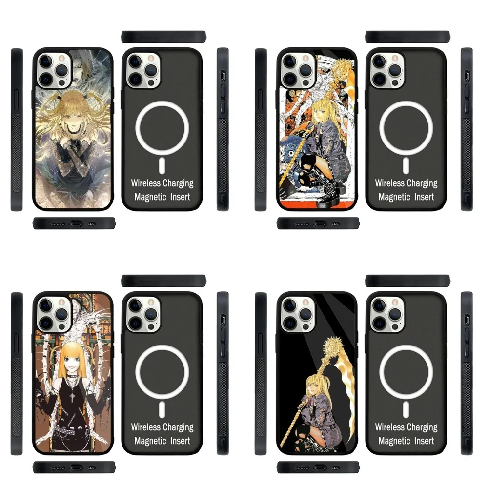 Чехол для телефона Amane D-Death Misa Note-S с сильным магнитом IPhone 16 15 14 13 Pro Max Plus 12 мини