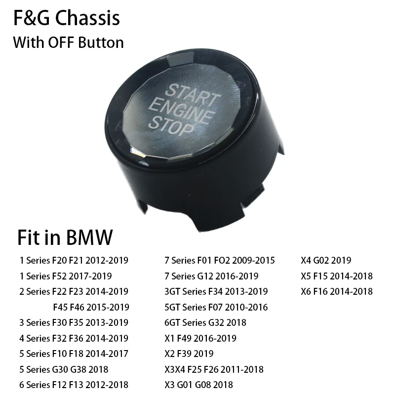 

Стайлинг автомобиля кнопка включения старта и остановки двигателя аксессуары для BMW 1234567 серии X1X2X3X4X5X6 E90 E92 E60 F20 F22 F25 G30 F30 F10