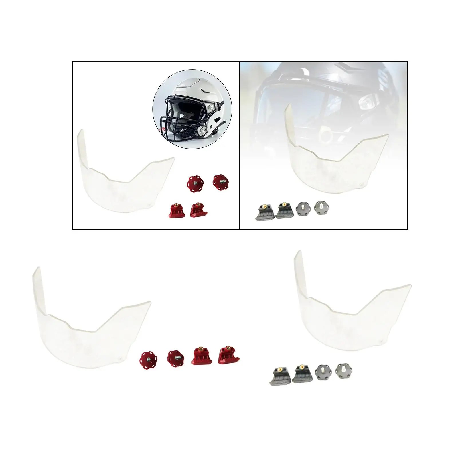 Козырек для футбольного шлема. Простой в установке защитный чехол бейсбола.