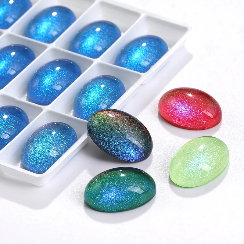 Овальные Стразы с плоской задней стороной 13x18 мм Блестящие кристаллы камни