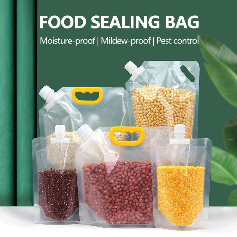 Bag Drinking Moisture-proof Sealing Cereal Transparent 10pcs