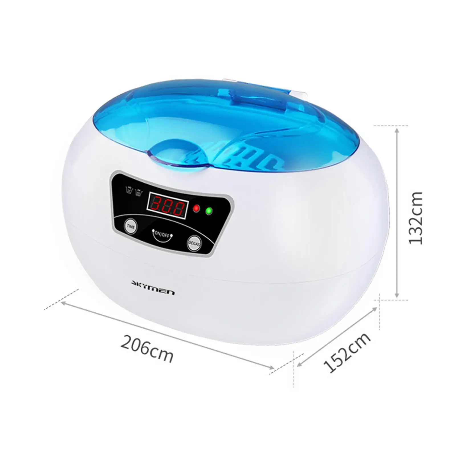 Portable Ultrasonic Cleaner with Digital  for Jewelry Necklaces  Ring White US