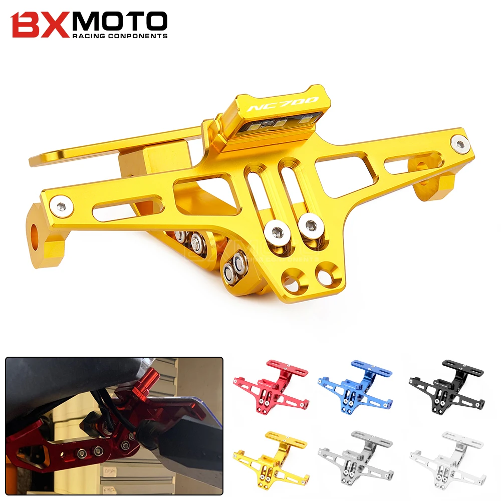 

1 Set Motorcycle Accessories Fender Eliminator Adjustable License Plate Holder Bracket LED For HONDA NC700 NC 700 nc700 nc 700