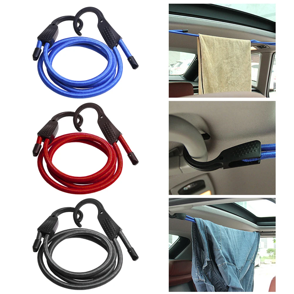 

1.5M Elastic Strap Adjustable Tension Belt Car Clothesline Hook Cargo Luggage Lashing Buckle Rope For Motorcycle Travel