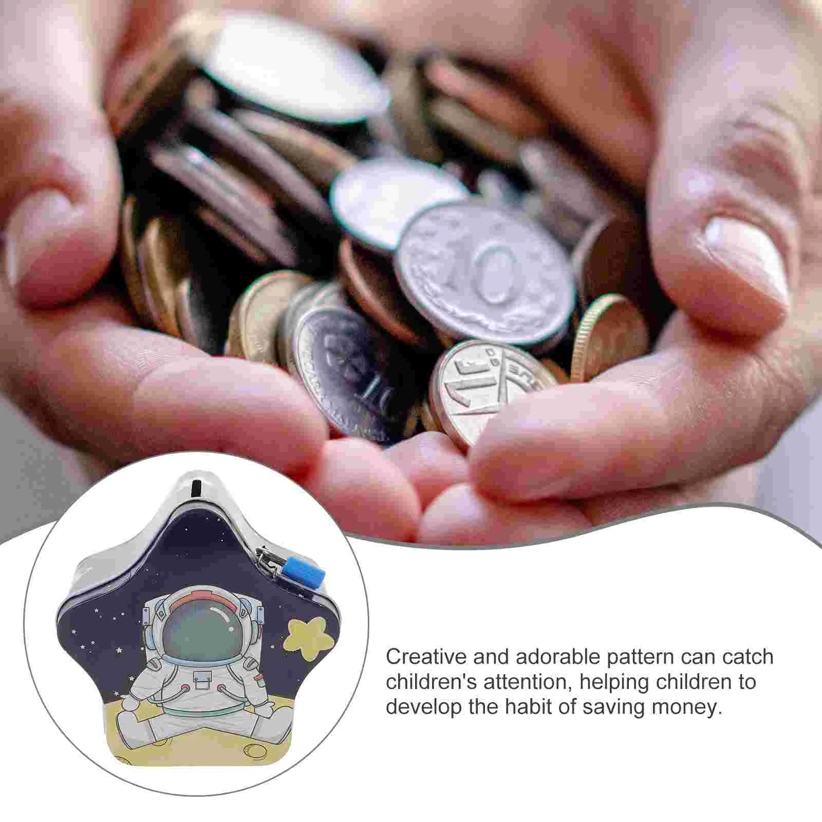 Детская копилка для монет украшения на день рождения неоткрывающаяся жесть