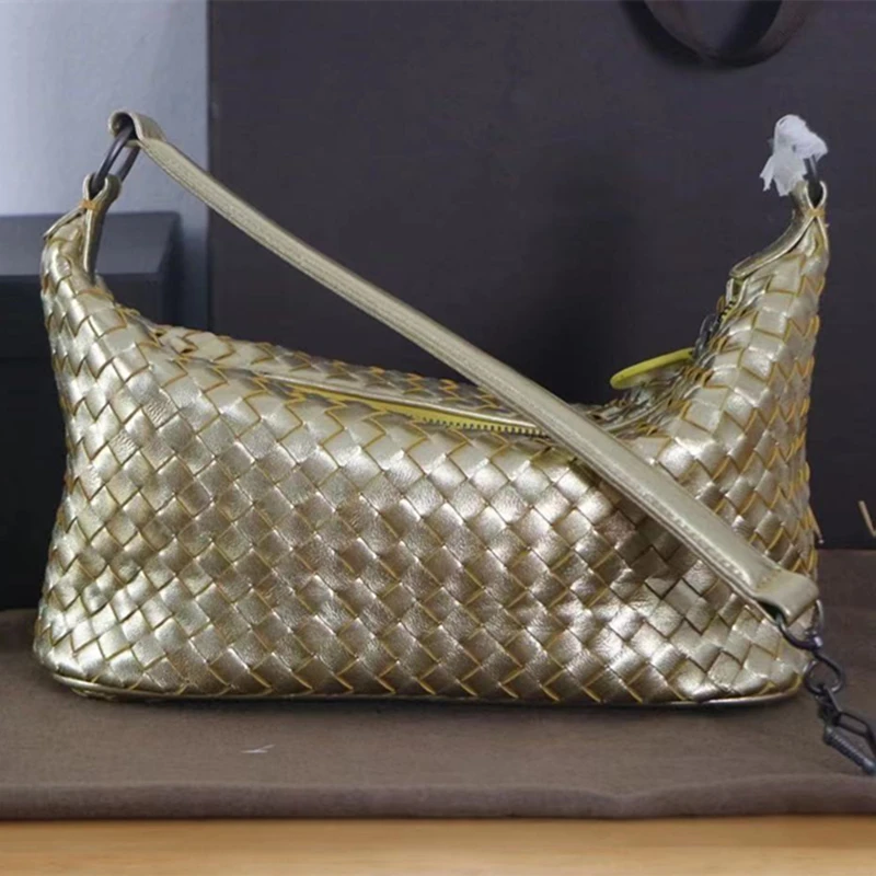 

2022 модный дизайнерский женский кошелек из натуральной кожи, брендовая Роскошная плетеная сумка на плечо, сумка-мессенджер Хобо с верхней ру...