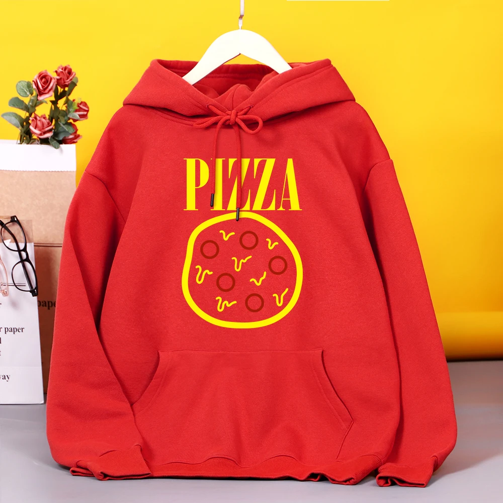 

Delicious Pizza Enthusiasts Print Woman Hoodie Fashion Oversize Hoody Daily Harajuku Sweatshirt zip Casual Clothes For Woman