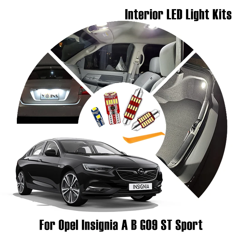 

Auto Reading Map Dome Bulb Kit For Opel Insignia A B G09 ST Sport Tourer 2010 2011 2012 2014 2015 2016 2018 Car Interior Lights