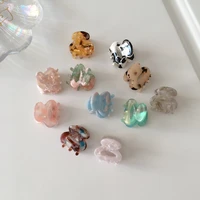 2022 korea new mini small hairpins accessories acrylic hollow out lovely crab hair claw clips for women girls fashion headdress