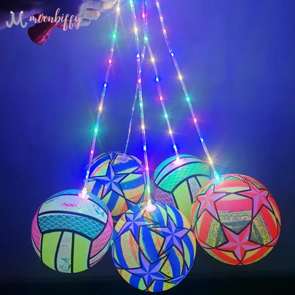 

Flashing LED Throwing Balls Toy Adults Kids Outdoor Dark Sport Game Light Up Inflatable Toys Luminous Fitness Balls Toy