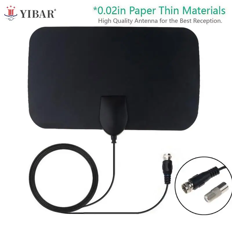 

Flat 4K Indoor TV Antenna Aerial Digital HDTV Antennas 50 Miles Range Booster
