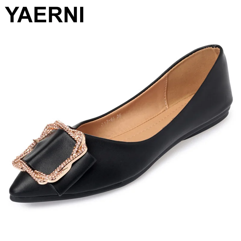 

YAERNILady/Модная обувь на плоской подошве для вождения беременных женщин; Женская обувь; Сезон весна-лето; Обувь с острым носком со стразами; ...