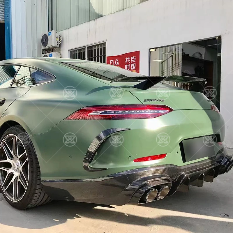 4-дверный задний диффузор из углеродного волокна для Mercedes Benz AMG GT GT50 GT53 GT63 боковой