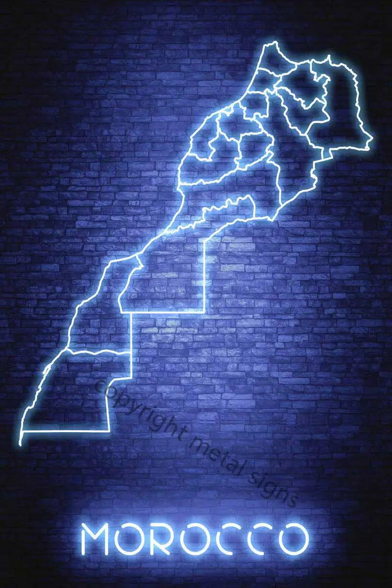 

Декор для стен в марокканском стиле, винтажный металлический знак в стиле ретро, жестяные таблички, неоновая вывеска для кафе, паба, дома, кл...