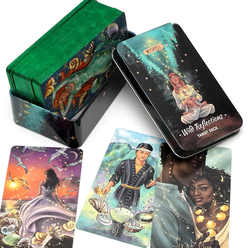 Колода Таро с дикими отражениями в жестяной коробке 78 настольных группных игр