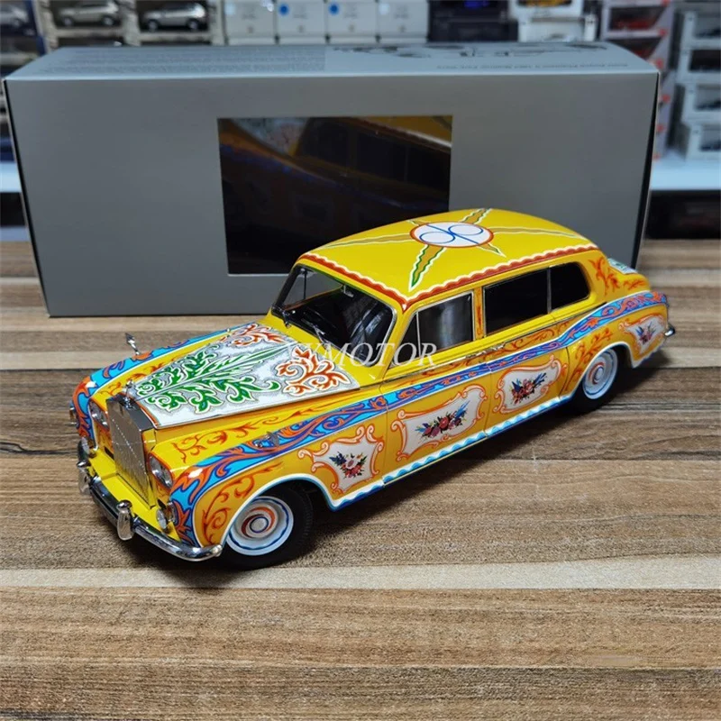 

Paragon 1/18 For Rolls Royce Phantom V John Lennon/Blue/Green Diecast Model Car Toys Hobby Gifts Display Ornaments Collection